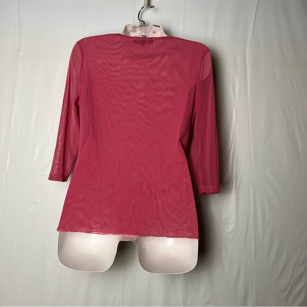 5/$25 Woman‎ 3/4 sleeve pink blouse size small - Picture 9 of 14